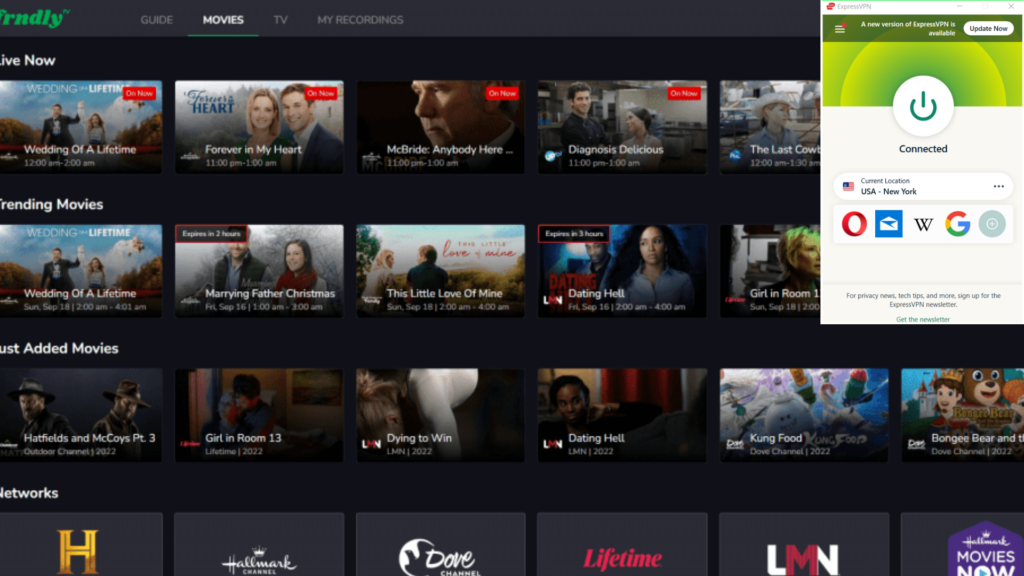 I could watch Story television outside the USA via Frndly TV with ExpressVPN