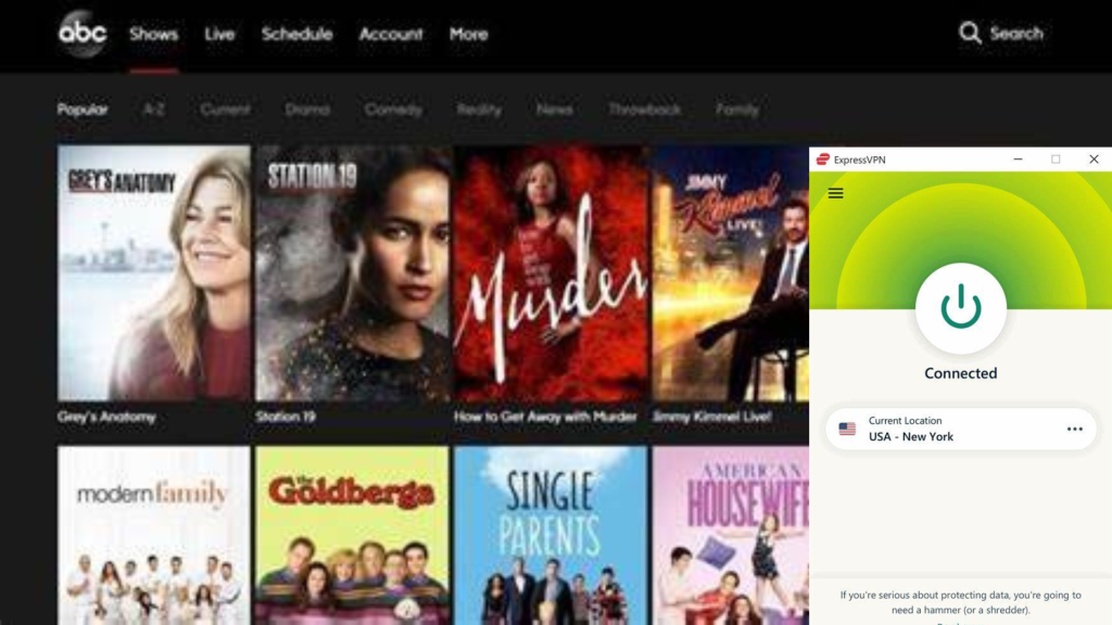 Watch ABC Outside the US with ExpressVPN