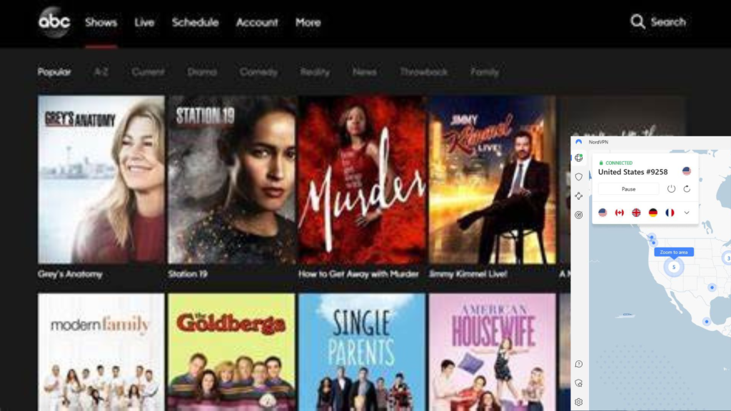 Watch ABC Outside the US with NordVPN