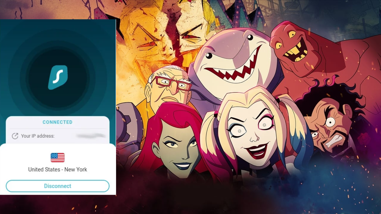 Harley Quinn Season 5 was accessed with Surfshark