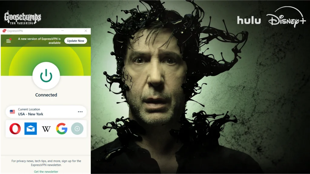 I could watch Goosebumps: The Vanishing Outside the US with ExpressVPN