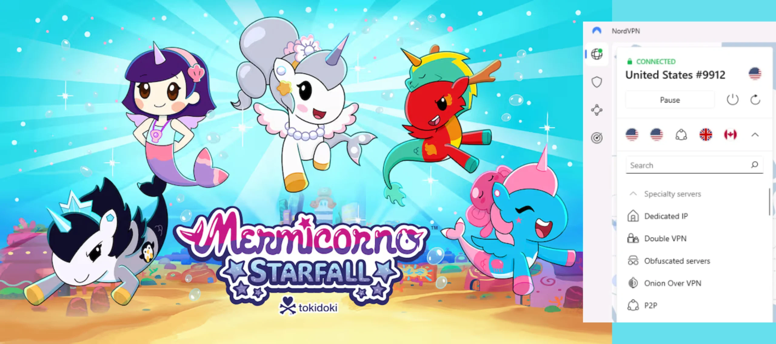 Mermicorno: Starfall was accessed through NordVPN