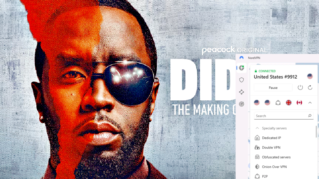 Watch Diddy: The Making of a Bad Boy Outside the US on Peacock with NordVPN