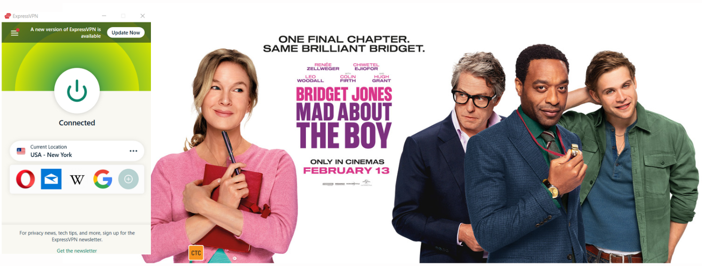 Watch Bridget Jones: Mad About the Boy Outside the US on Peacock with ExpressVPN