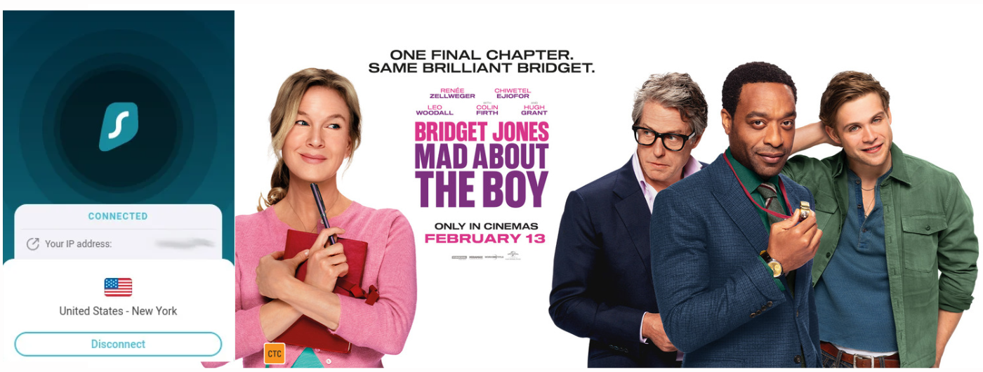 Watch Bridget Jones: Mad About the Boy Outside the US on Peacock with SurfShark