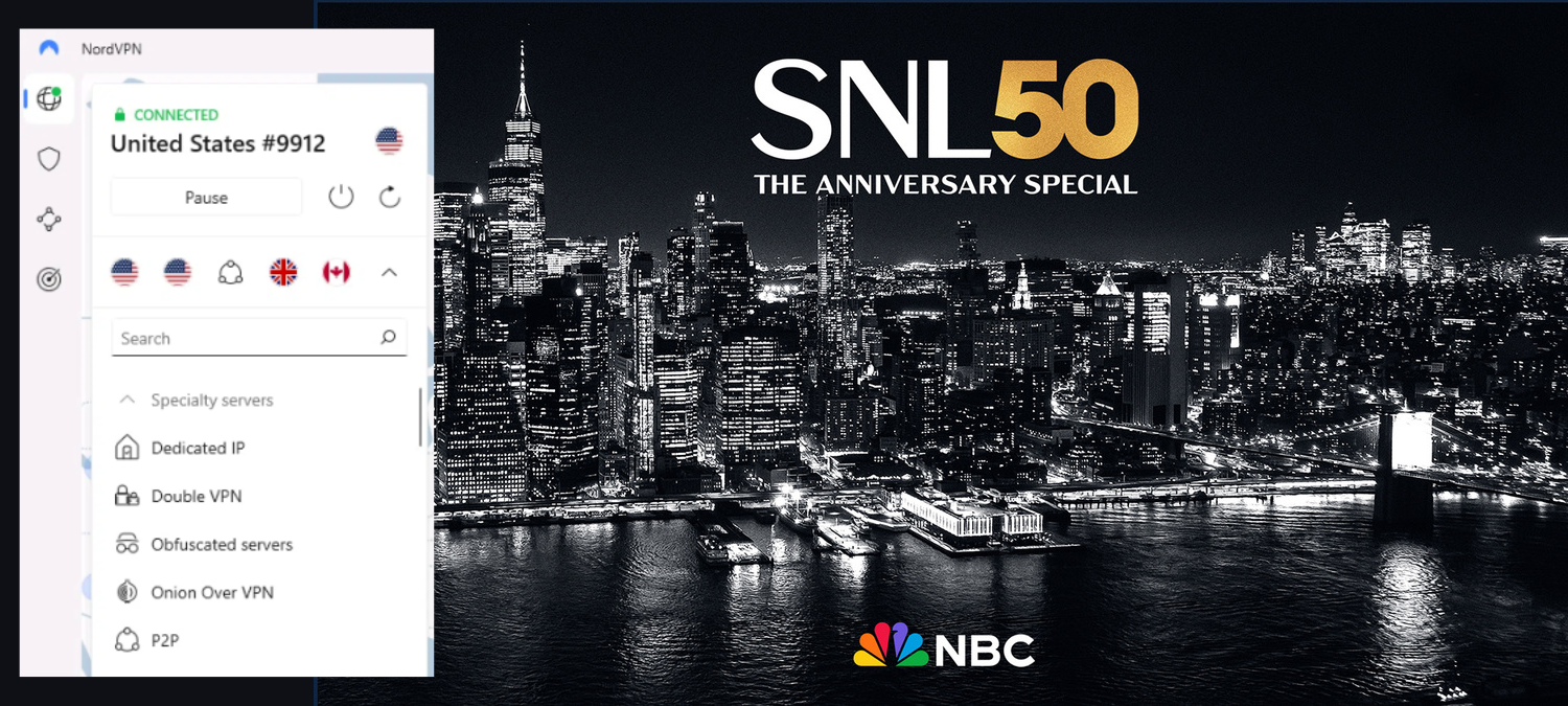 Watch SNL50: The Anniversary Special Outside the US on Peacock with NordVPN