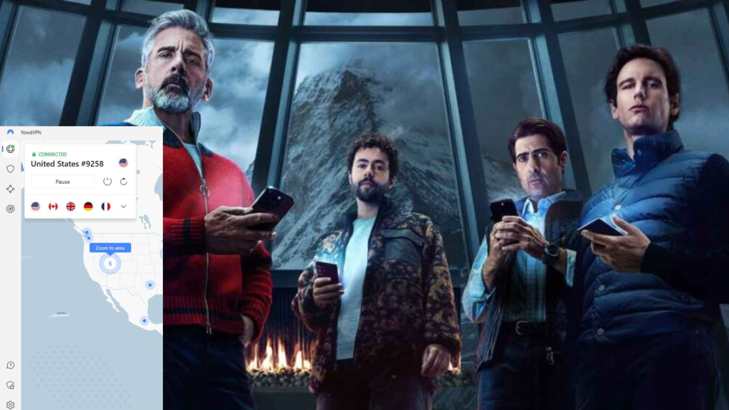 I could watch Mountainhead in France on HBO Max with NordVPN